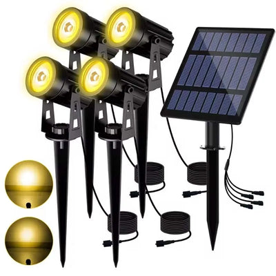 Projecteur Solaire Arbre LED 3000K Étanche IP65 Jardin