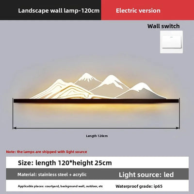 Applique Solaire Murale Extérieure Longue Forme Décorative