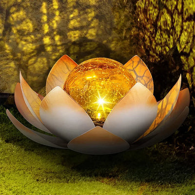 Panneau solaire de la lampe boule craquelée
