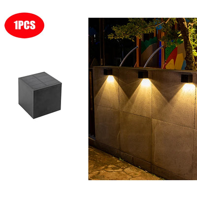 Lampe Solaire Murale Jardin Carrée LED Extérieur Étanche