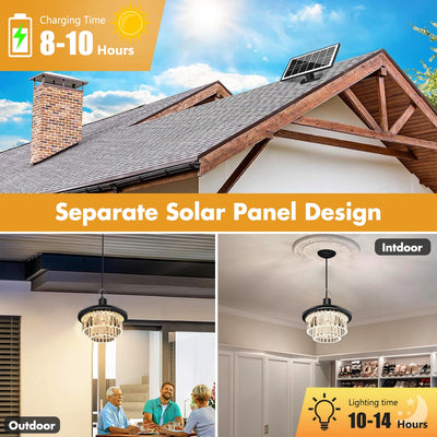Suspension Solaire Cristal Extérieur avec Panneau Déporté