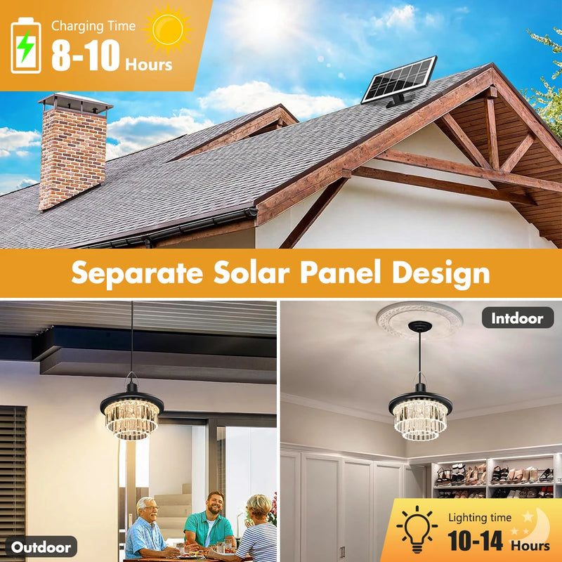 Suspension Solaire Cristal Extérieur avec Panneau Déporté