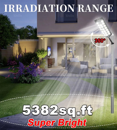 Lampadaire Solaire LED Capteur Mouvement Télécommande