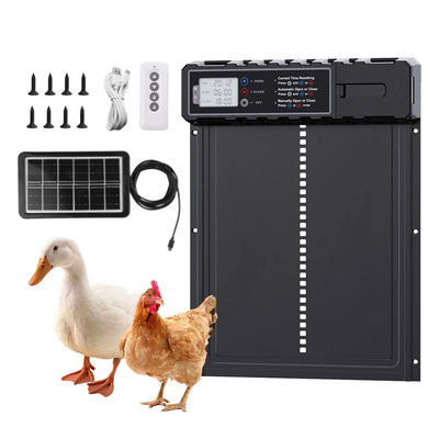 Porte Automatique de Poulailler Solaire Panneau Déporté