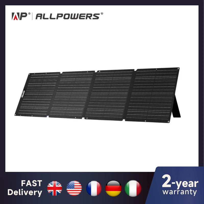 Panneau Solaire Pliable Portable 60W à 200W – écran de contrôle et indicateurs