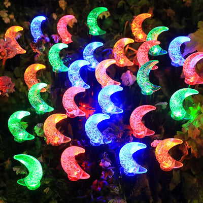 Guirlande Solaire LED Pelouse Jardin Étoile Boule Lune