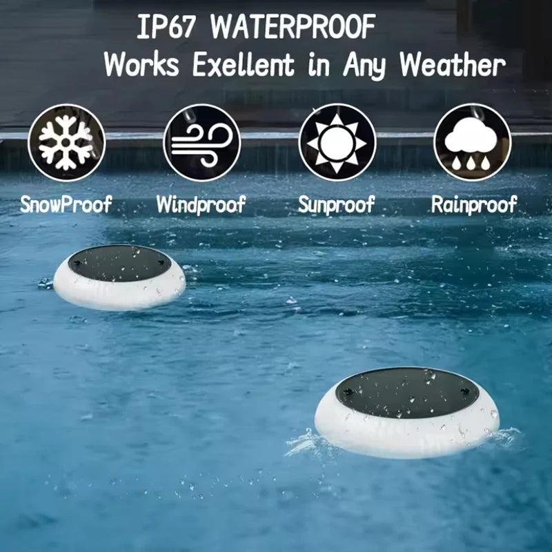 Lampe Solaire Piscine Flottante LED 5050 RGBWC Étanche
