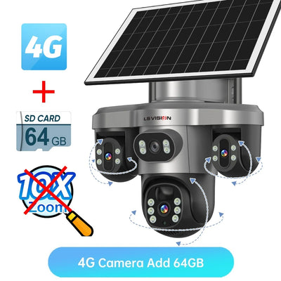 Caméra Solaire 4G WiFi Zoom 10X Extérieure PTZ - vue 11
