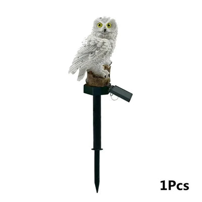 Lampe Solaire Hibou LED Étanche Décoration de Jardin