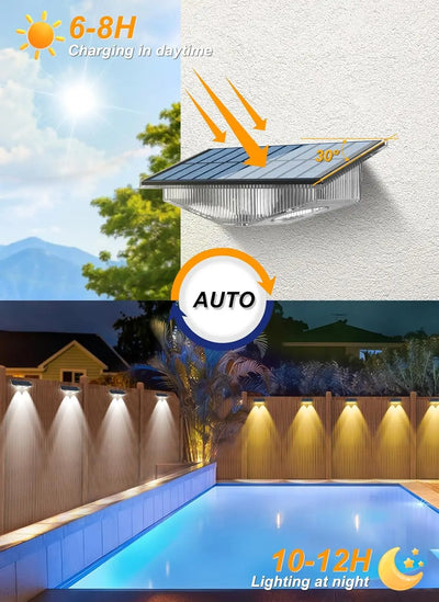 Lumière Solaire Clôture RGB IP65 Couleurs Changeantes Lot de 4
