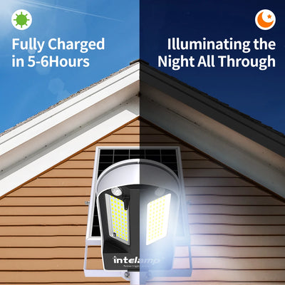 Projecteur Solaire LED 3500lm Capteur de Mouvement Applique Murale
