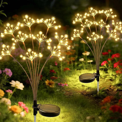 Lampe Solaire Feu d'Artifice Décorative pour Jardin
