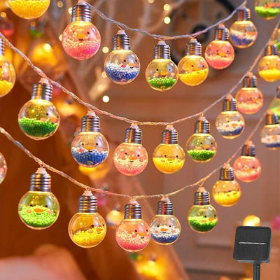 Guirlande Solaire Sapin de Noël 5 m 20 Ampoules Étanche