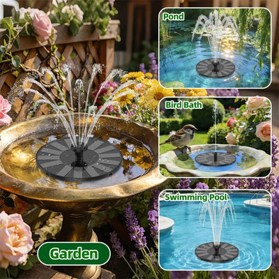 Fontaine Solaire de Jardin 6 Buses pour Bassin