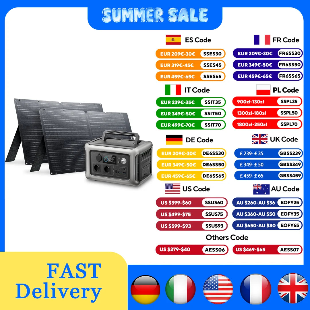 Générateur Solaire R600 avec Panneau Solaire Pliable