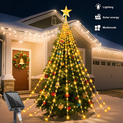 Guirlande Solaire 2 à 3 m 8 Modes Étanche Noël et Halloween