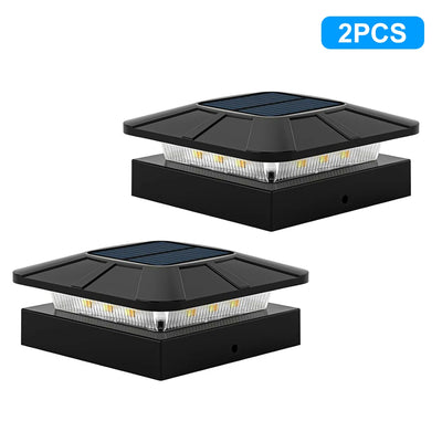 Lampe Solaire Poteau Clôture 4x4 Chapeau LED 2 Couleurs