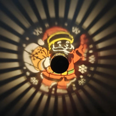 Applique Solaire Projecteur Père Noël en Fer Forgé