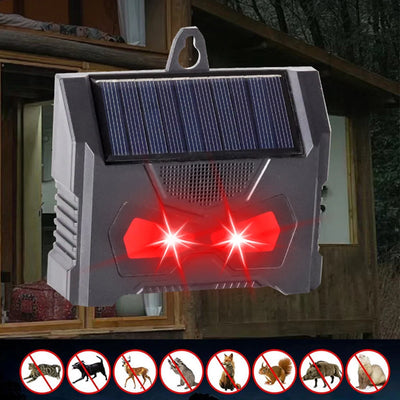 Répulsif Solaire Ultrason LED Clignotante Jardin et Ferme