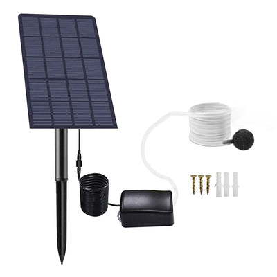 Pompe à Oxygène Solaire pour Bassin avec Pierres à Bulles