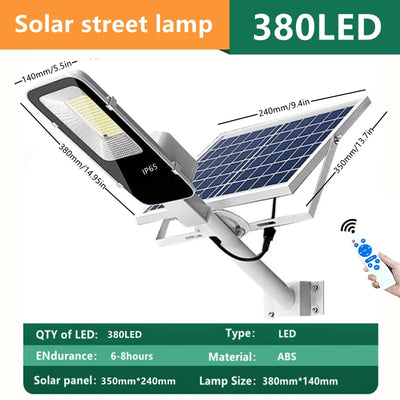 Lampadaire Solaire Extérieur LED 6000mAh Détecteur Crépusculaire