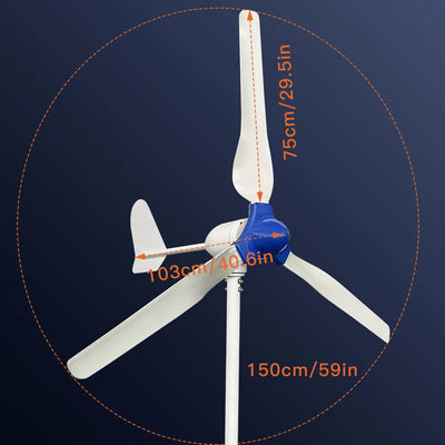 Générateur Éolien 2000W 12V 24V 48V Dynamo Magnétique