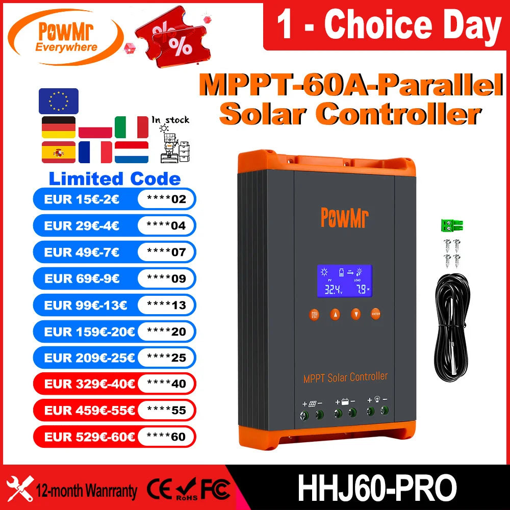 Régulateur de Charge Solaire MPPT 60A