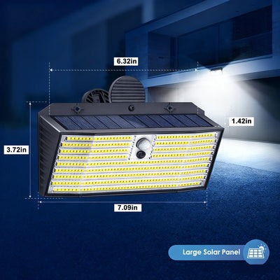 Projecteur Solaire Extérieur à Clipser 418 LED pour Clôture et Gouttière
