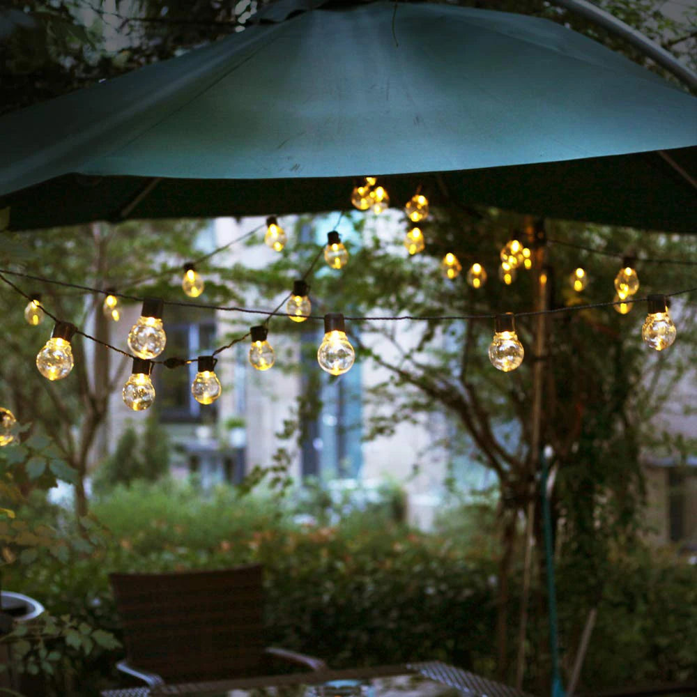 Guirlande Solaire Extérieur Guinguette Globe 38 Ampoules LED