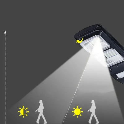 Lampadaire Solaire Extérieur avec Détecteur Radar et Mât IP67