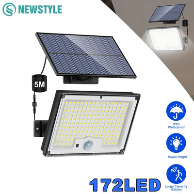 Projecteur Solaire LED 318 Détecteur Mouvement Extérieur