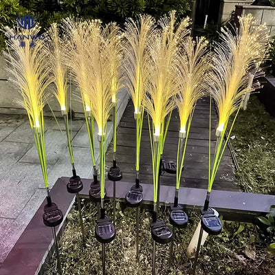 Piquet Solaire Jardin Roseau Lumineux LED Étanche