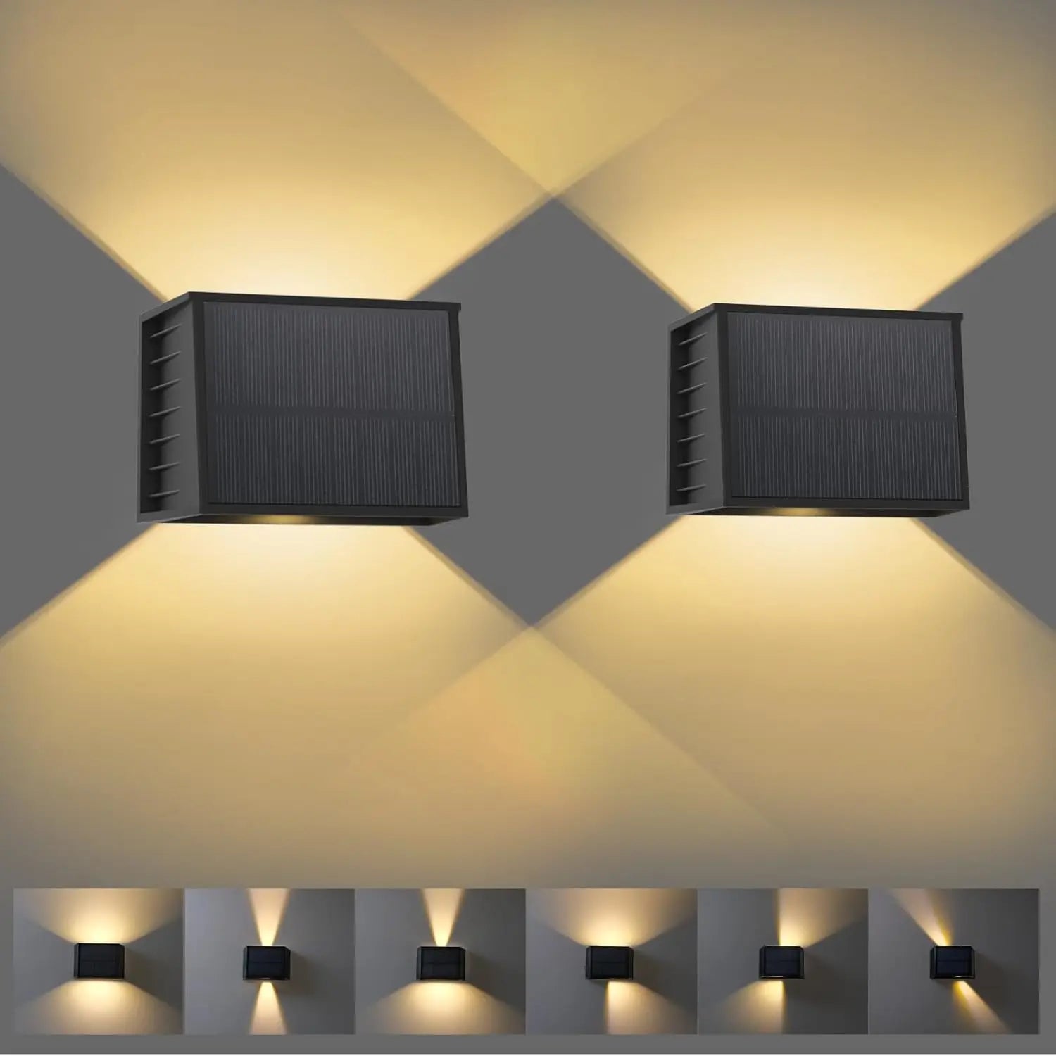 Applique murale solaire LED blanc chaud pour jardin