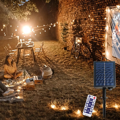 Guirlande Solaire LED avec Contrôleur et Télécommande