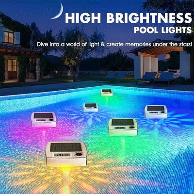 Thermomètre Solaire Flottant Piscine et Spa Lumineux 9 Couleurs