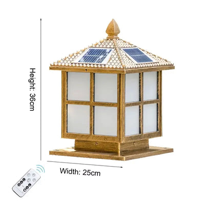 Borne Solaire LED Colonne de Jardin Étanche