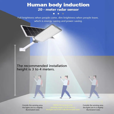 Lampadaire Solaire Ultra Puissant Extérieur IP67 Crépuscule Aube
