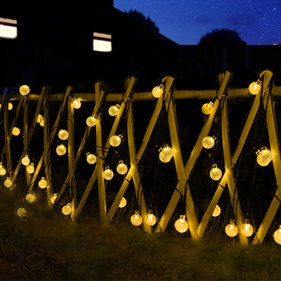 Guirlande Solaire LED Globe Cristal Étanche Jardin Patio