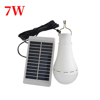 Ampoule Solaire LED avec Panneau Photovoltaïque Déporté et Télécommande 7W/9W