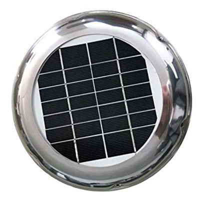 Ventilateur Solaire de Toit Inox 2,5W Ventilation Extraction Étanche