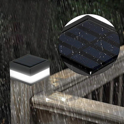 Lampe Solaire de Pilier Carrée pour Poteau et Terrasse