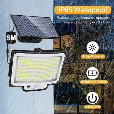 Applique Murale Solaire Extérieur 400 LED avec Télécommande