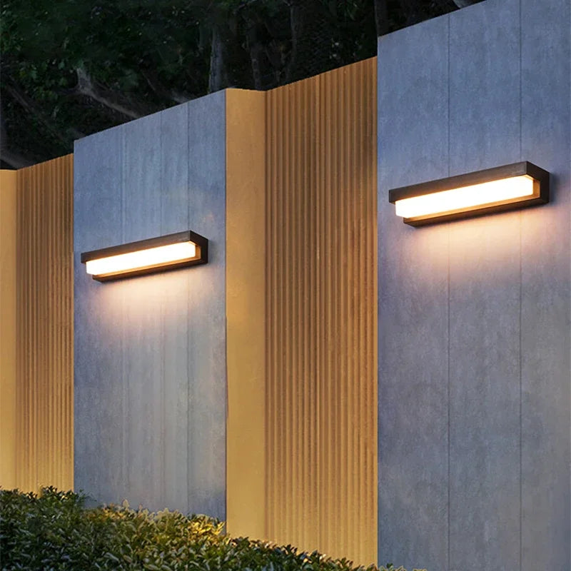 Applique Murale Solaire Extérieur LED Tricolore Étanche IP65 Design Barre