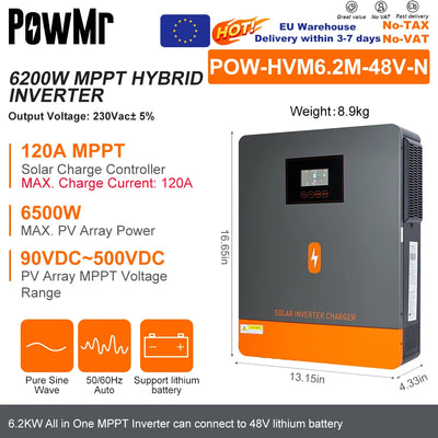 Onduleur Solaire Hybride MPPT WiFi - vue 2