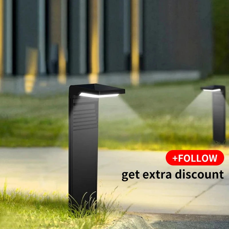 Lampe solaire de jardin LED étanche pour sentier