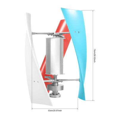 Générateur Éolien Vertical 450W 12V Hélicoïdal 3 Pales