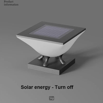 Lampe Solaire de Pilier Moderne d'Extérieur