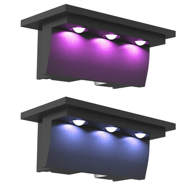 Lampe Solaire Clôture RGB Extérieur Garde-Corps Escalier Terrasse
