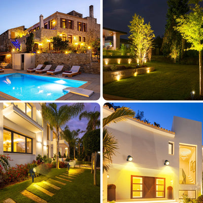 Projecteur Solaire Extérieur LED RVB Étanche pour Jardin