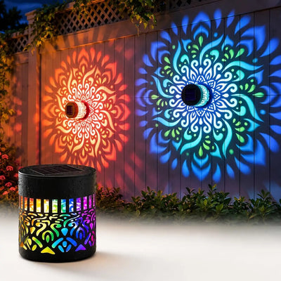 Lampe Solaire Décorative Extérieur Projection Diamant Murale